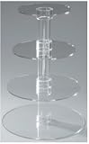 Utenlid® 4-Tier Stacked Party Cupcake and Dessert Tower - Clear Acrylic Cake Stand