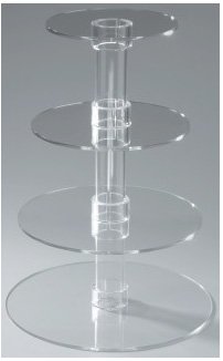 Utenlid® 4-Tier Stacked Party Cupcake and Dessert Tower - Clear Acrylic Cake Stand at Amazon.com