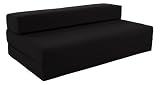 Gilda ® Double Sofa bed futon - Black Cotton fabric