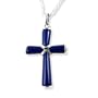 Sterling Silver Lapis Cross Necklace