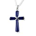 Sterling Silver Lapis Cross Necklace