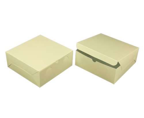 Dress My Cupcake Cupcake Box with Lid and Holder for 6 Standard Cupcakes, Butter Cream/White, Set of 100