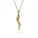Small Gold Vermeil Italian Horn Pendant Length 18 inches (Lengths 16 inches 18 inches Available)