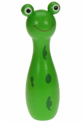 Childrens Toyshop  Toys : Childs Wooden Frog Skittles Ages 3+ - Wooden Toy