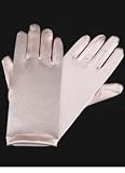Pink Short Satin Gloves