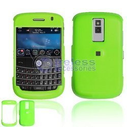 SOLID NEON GREEN SNAP-ON COVER HARD CASE PROTECTOR for BLACKBERRY BOLD 9000