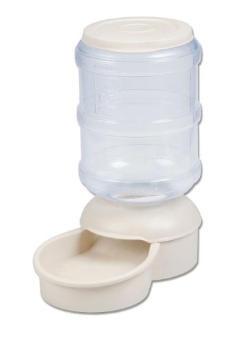 Petmate Le Bistro Pet Feeder, 2-Pound Capacity, Bleached Linen