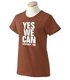 Yes We Can Obama 2008 - on Top Quality Cotton Ladies T-shirt (in 23 colors)