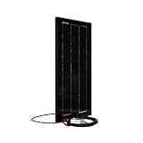 Instapark® NEW All Black 20W Mono-crystalline Solar Panel with 12V Solar Charge Controller