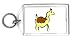 Keychain with yellow, brown, america, standing, llama, south