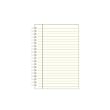 Refill Set of Three Notebooks, Wire-o Spiral, 176 Lined Perforated Pages, Gold Gilded Premium Paper