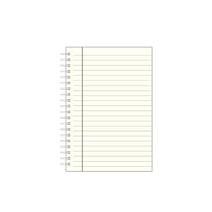 Refill Set of Three Notebooks, Wire-o Spiral, 176 Lined Perforated Pages, Gold Gilded Premium Paper