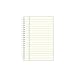 Refill Set of Three Notebooks, Wire-o Spiral, 176 Lined Perforated Pages, Gold Gilded Premium Paper