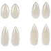 Zhanmai 4 Pairs Halloween Vampire False Teeth Vampire Teeth Fangs Teeth Cosplay Halloween Themed Party, 4 Sizes