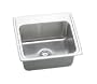 Elkay DLRQ2219105 Lustertone Deep Bowl Single Basin Kitchen Sink