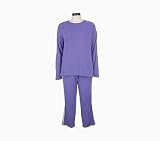 Sport Savvy Terry Pique Sweatshirt and Crop Pants with Ribbon Trim
