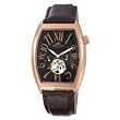 Adee Kaye #AK6229-MRG1 Men's Partial Skeleton Open Heart Tourblilon Display Watch