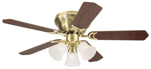 Tools: Westinghouse 7850900 Contempra Trio Three Light 42 Inch Five Blade Ceiling Fan, Satin Brass with Frosted Globes