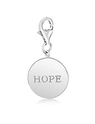 Sterling Silver Round HOPE Charm