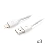 Protak 8 Pin Lightning to USB Cable ( Pack of 3 ) - Charge and Data Sync Cable for Apple iPhone 5, iPad 4, iPad Mini, iPod Touch 5, iPod Nano 7 - Does not work with iPhone 5 Battery Case Protak 8 Pin Lightning to USB Cable ( Pack of 3 ) - Charge and Data Sync Cable for Apple iPhone 5, iPad 4, iPad Mini, iPod Touch 5, iPod Nano 7 - Does not work with iPhone 5 Battery Case