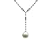 0.76 cts Pearl Pendant - 14kt White Gold LIFETIME WARRANTEE