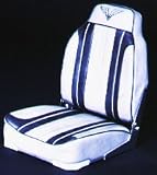 B&M DELUXE FOLD DOWN BOAT SEAT WITH PLASTIC FRAMEColor: Gray/Navy