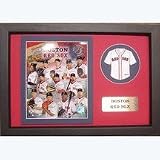 2007 Boston Red Sox Photograph with Team Jersey Patch in a 12" x 18" Deluxe Frame