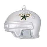 Pack of 2 NHL Dallas Stars Blown Glass Helmet Christmas Ornaments 4"