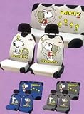 Snoopy HR 2 pc Rear Vest Seat Cover - Tube/Black