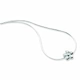 Sterling Silver White Ice .02ct. Diamond Flower Necklace