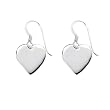 FOJO's Sterling Silver Flat Heart Earrings