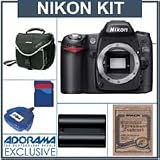 Nikon D80 Digital SLR Camera Kit, with 4 GB SD Memory Card, Spare EN-EL3e Lithium-Ion Rechargeable Battery, Slinger System Bag, Mack 3 Year Extended Warranty , USB 2.0 SD Card Reader