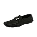 Hand Made Natazzi Mens Shoes Designer Driving Moccasin Men's Leather Loafer Slip-On Model Kenzo L-110 Black