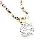 14K .25 CT Diamond Solitaire Pendant