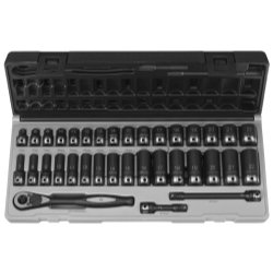 Grey Pneumatic 81635MRD 3 8 Drive 35pc Standard and Deep Length Metric Duo-Socket Set - 6B002BHWD64 