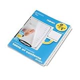 Wilson Jones MultiDex Index Dividers, January - December Tabs, for 8.5 x 11 Inch Sheets, White Tabs Numbered in Black (W90301B)