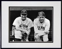 Photo File New York Yankees Lou Gehrig And Babe Ruth Framed Photo