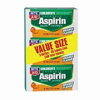 Rite Aid Children's Chewable Aspirin Orange Flavor 81mg Tablets 108 ea