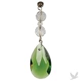 Dress My Cupcake 1.5 Green Faceted Classic Magnetic Hanging Crystals, Set of 6 - Party Decorations, Centerpiece Accents, Dessert Table Supplies