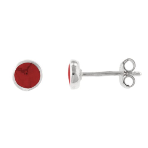 red stud earrings