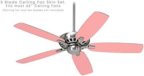 Solids Collection Pink - Ceiling Fan Vinyl Decal Skin Kit fits most 42 inch fans (FAN and BLADES SOLD SEPARATELY)