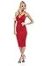 AX Paris Women's Deep V Front Elasticated Straps Midi Dress