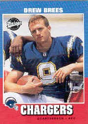 2001 Upper Deck Vintage #251 Drew Brees RC - San Diego Chargers Football Rookie Card - New Orleans Saint Super Bowl MVP