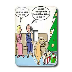 Rich Diesslins Funny Christmas Cartoons - Bad Christmas Present Idea - Funniest Home Videos - Light Switch Covers - single toggle switch