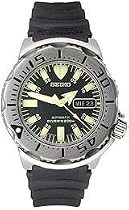 Seiko Men's "Black Monster" Automatic Dive Resin Strap Watch #SKX779