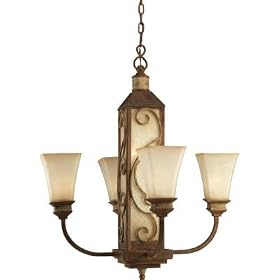 Marcella Six Light Chandelier in Aged Copper by Progress Lighting
