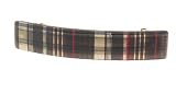 France Luxe Classic Rectangle Barrette - Fall Plaid Black