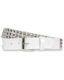 TILT White Pyramid Stud Belt