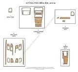 Acura TSX Dash Trim Kit 04-05 - 27 pieces - Marble Wood