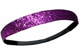 Purple Glitter Sports Headband One Size